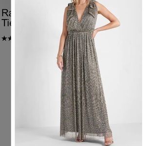 Express Rachel Zoe Metallic Maxi Dress